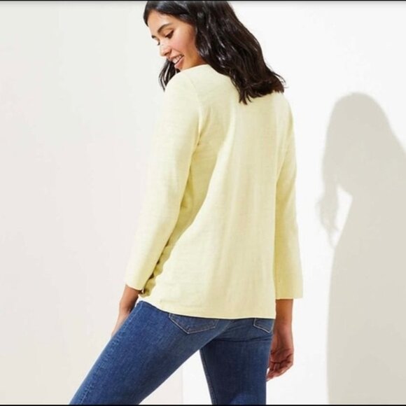Loft Yellow Twist Front Sweatshirt XXS - Picture 3 of 7